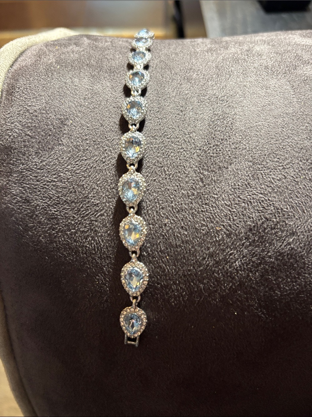 Givenchy Silver- Blue crystal bracelet.